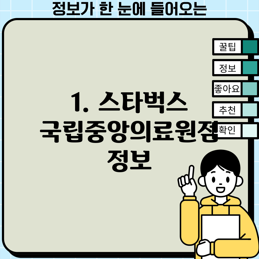 1. 스타벅스 국립중앙의료원점 정보