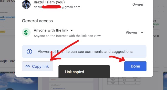 Step-3: Copy the file link