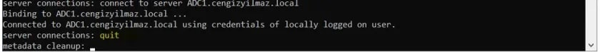connected server quit