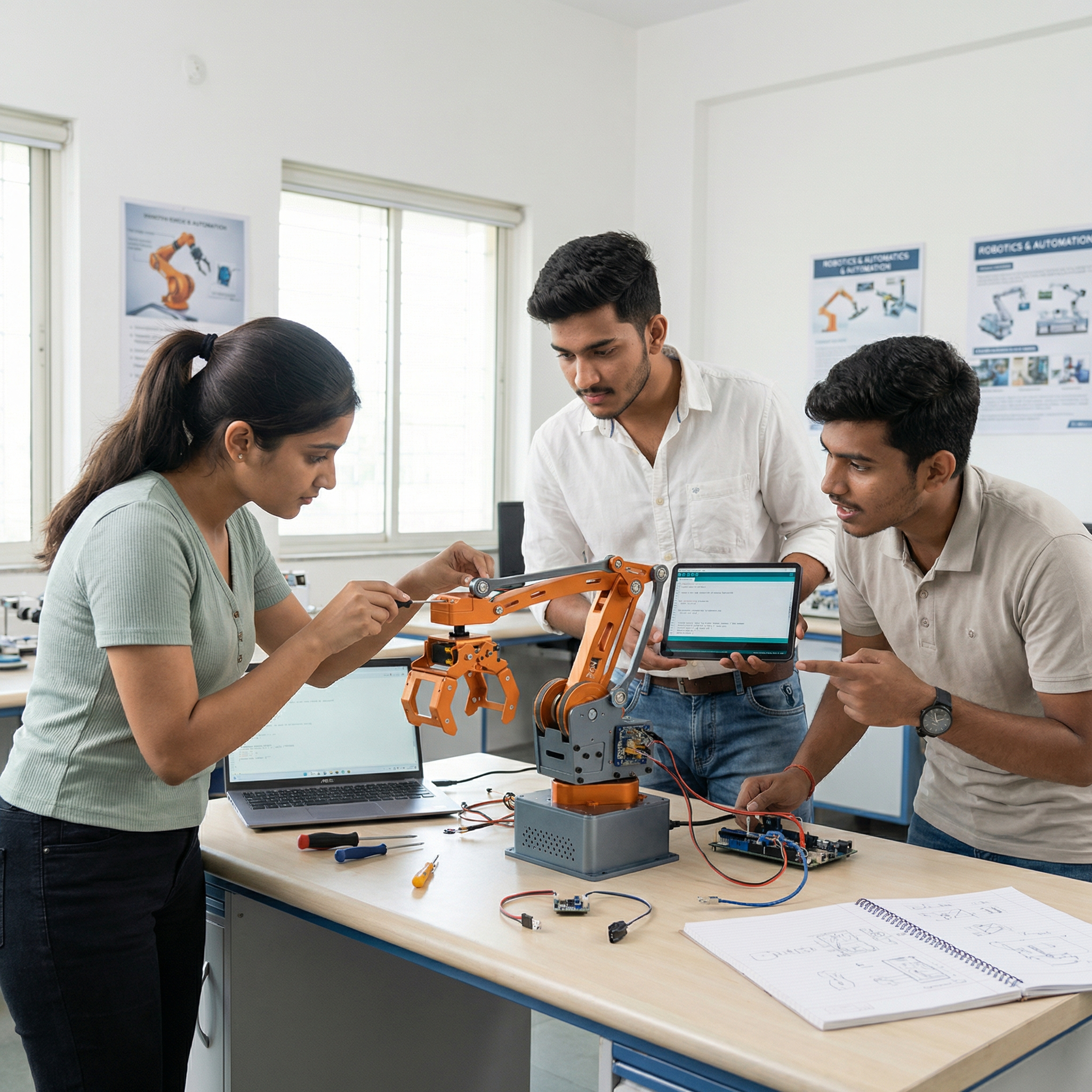 RoboxRise team working on robotics