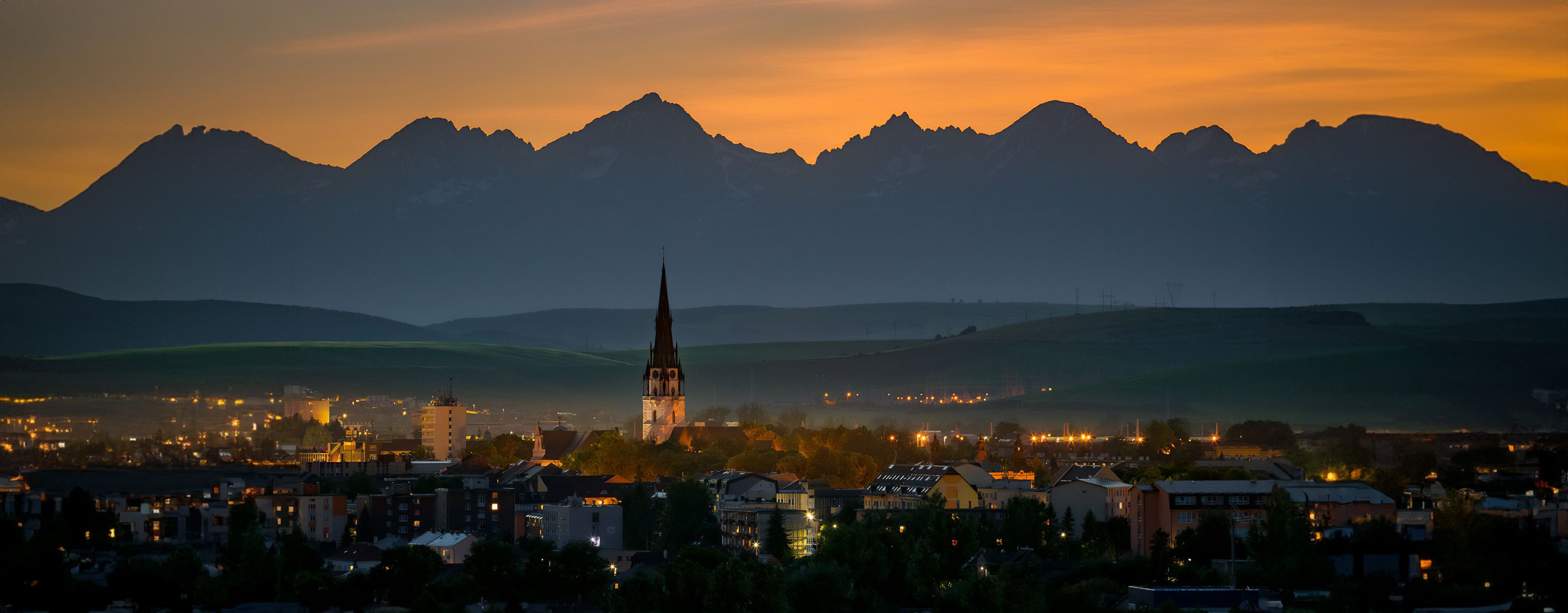 Sunset in the mountains