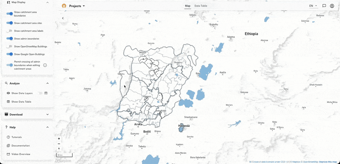 Catchment Area Comparison GIF
