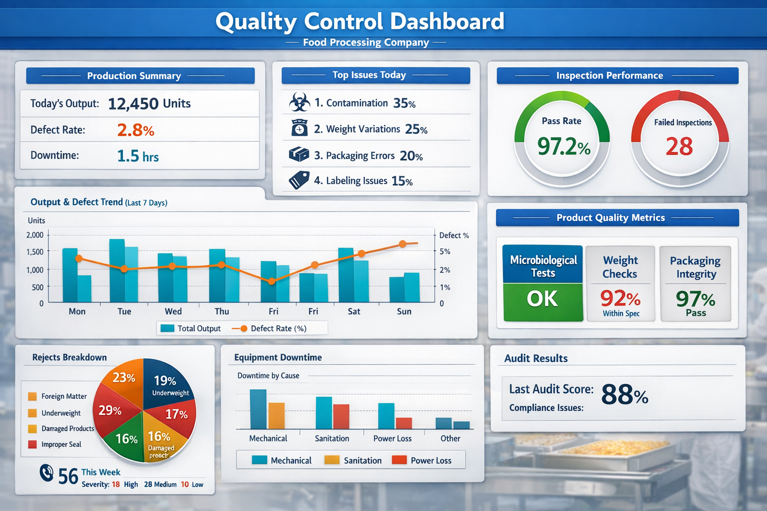 Manufacturing Quality Control Dashboard