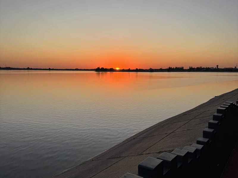 sunset in Bucharest, RO