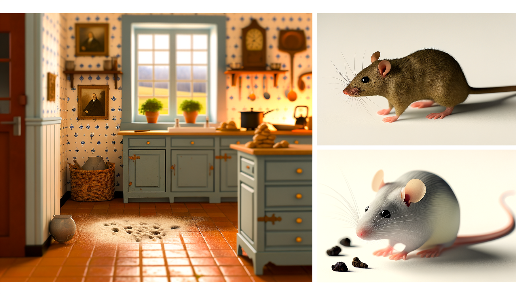 Dégâts dans la cuisine causés par les rats et souris Dégâts matériels causés par les rongeurs