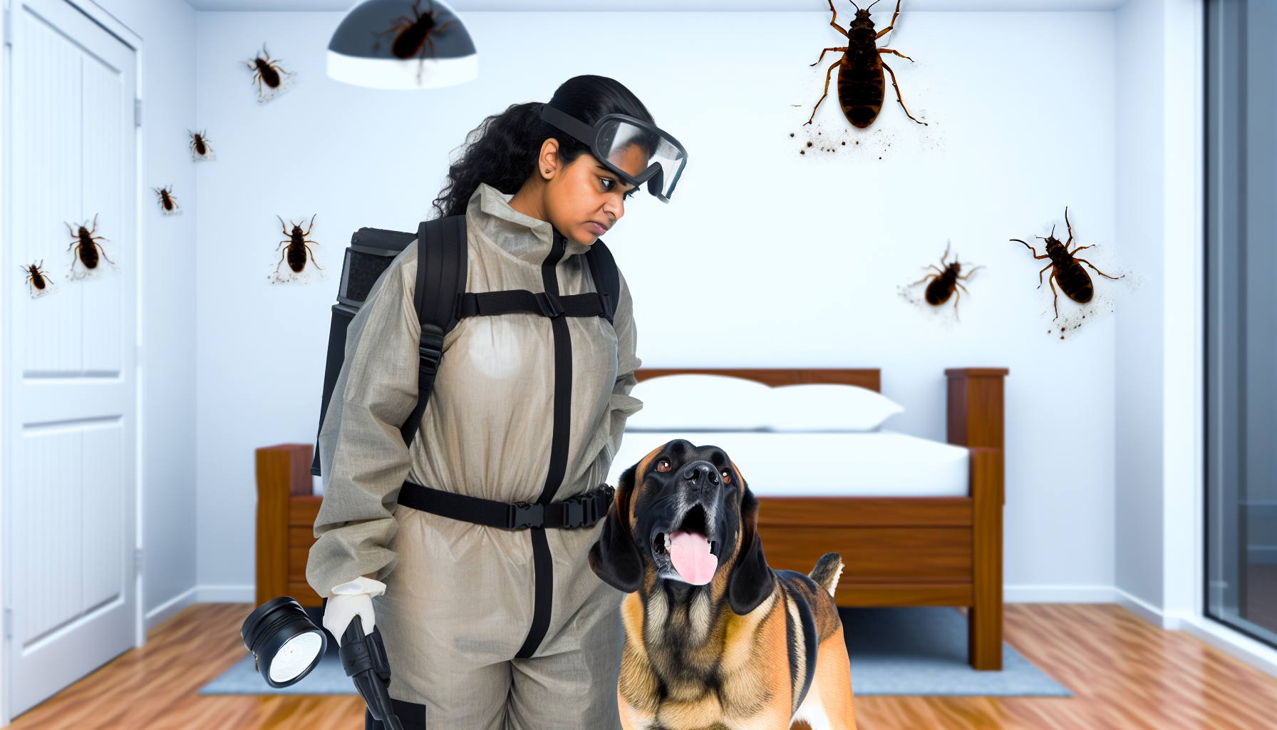 Informations complémentaires sur l'image du thème maitre chien Maitre chien pour la détection des punaises de lit.