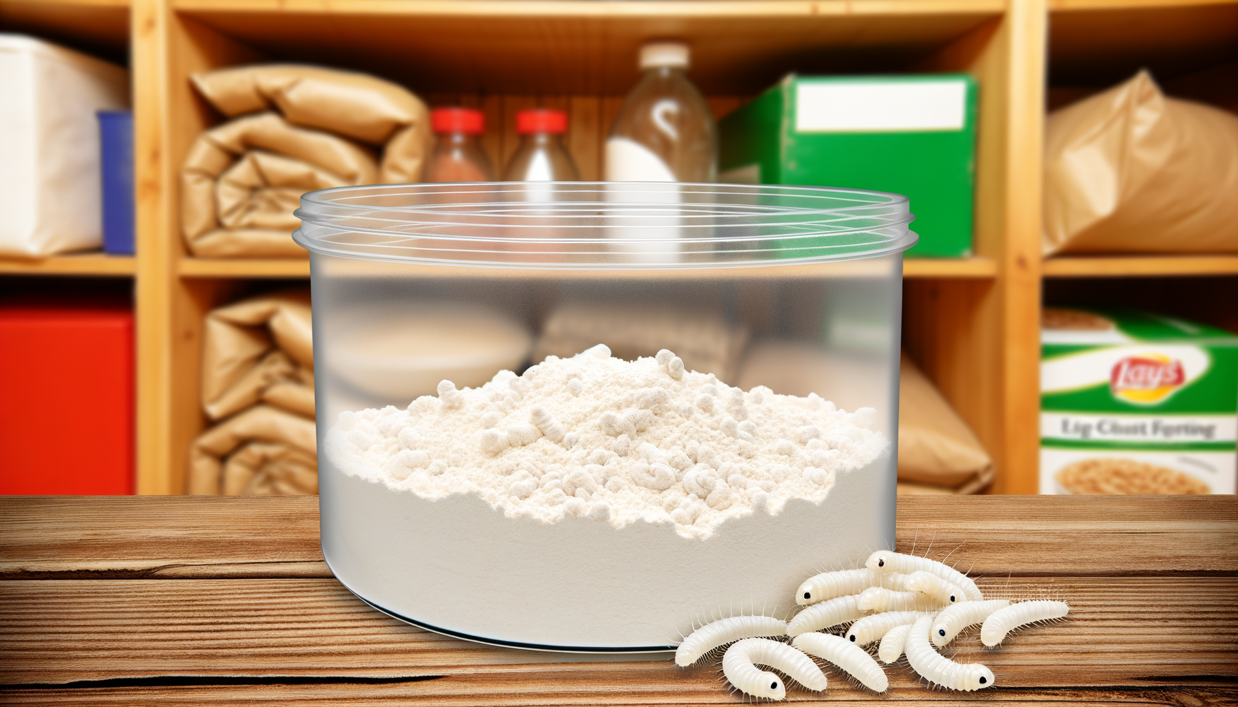 Informations complémentaires sur les larves dans le garde-manger Larves blanches dans la farine