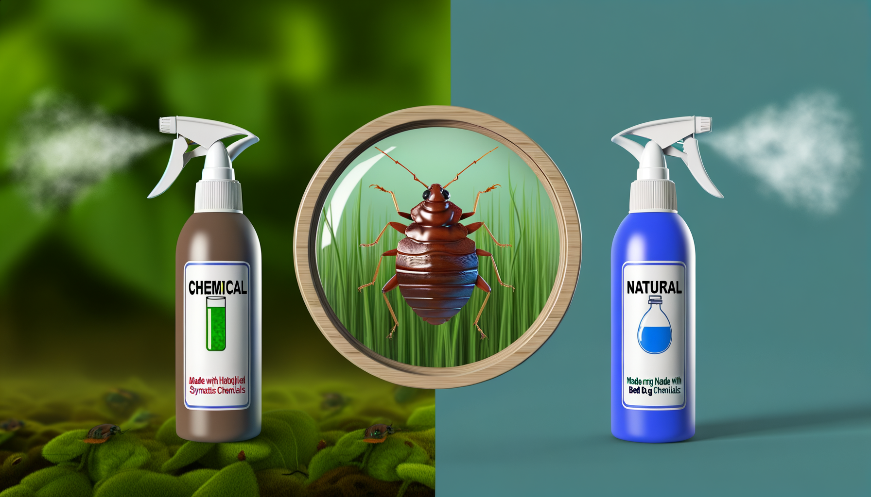 Comparaison des solutions chimiques et naturelles pour punaises de lit Comparaison de solutions chimiques et naturelles.