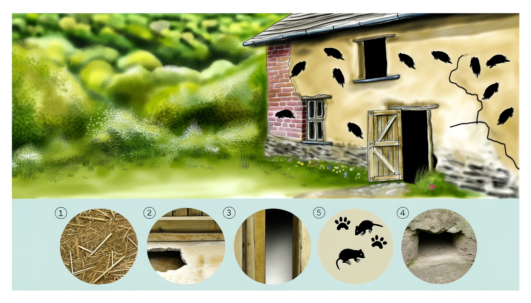 Comment les fouines pénètrent dans les habitations Entrées possibles pour les fouines.