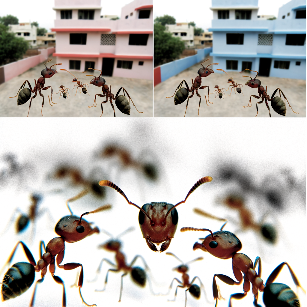 Comparaison des différentes espèces de fourmis en milieu urbain. Différences entre espèces de fourmis.