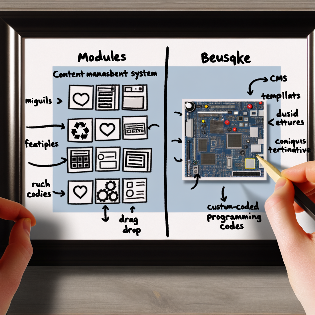 Les différences entre CMS et sites sur-mesure. Comparaison entre CMS et sites sur-mesure.