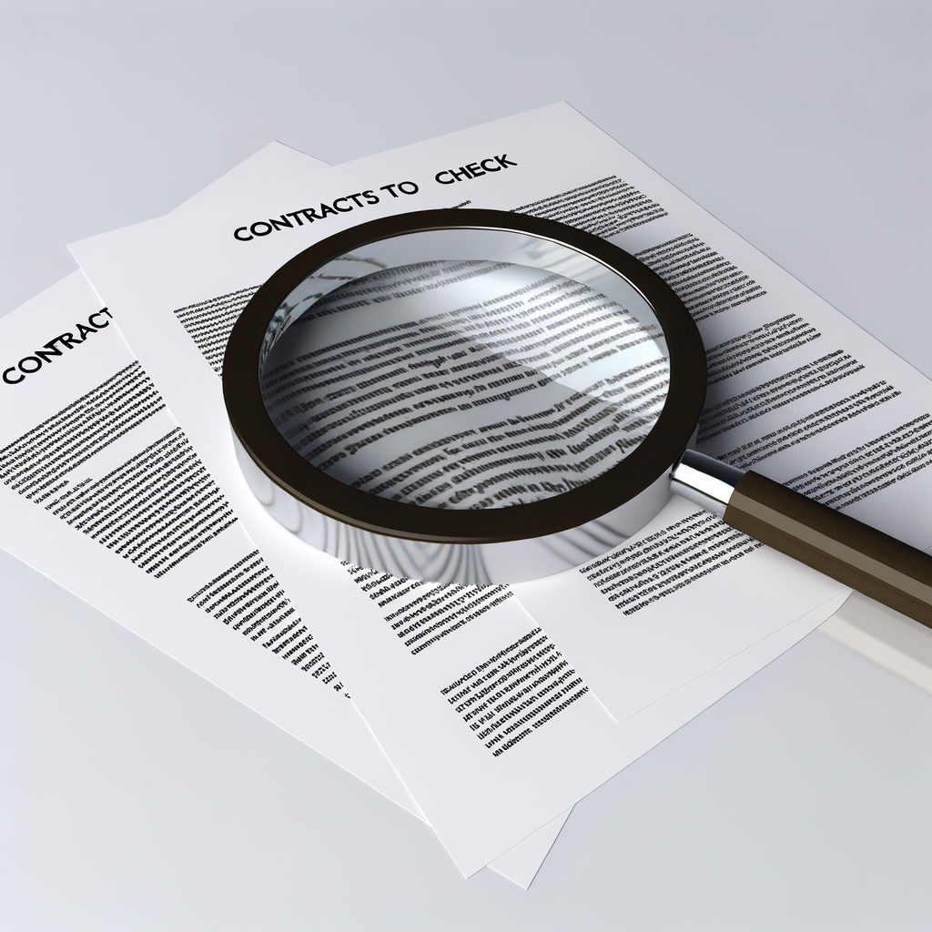 Informations sur l'importance des contrats Contrats à vérifier