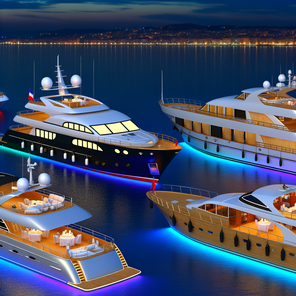 Bateaux adaptés pour les fêtes à Nice Types de bateaux pour une soirée à Nice.