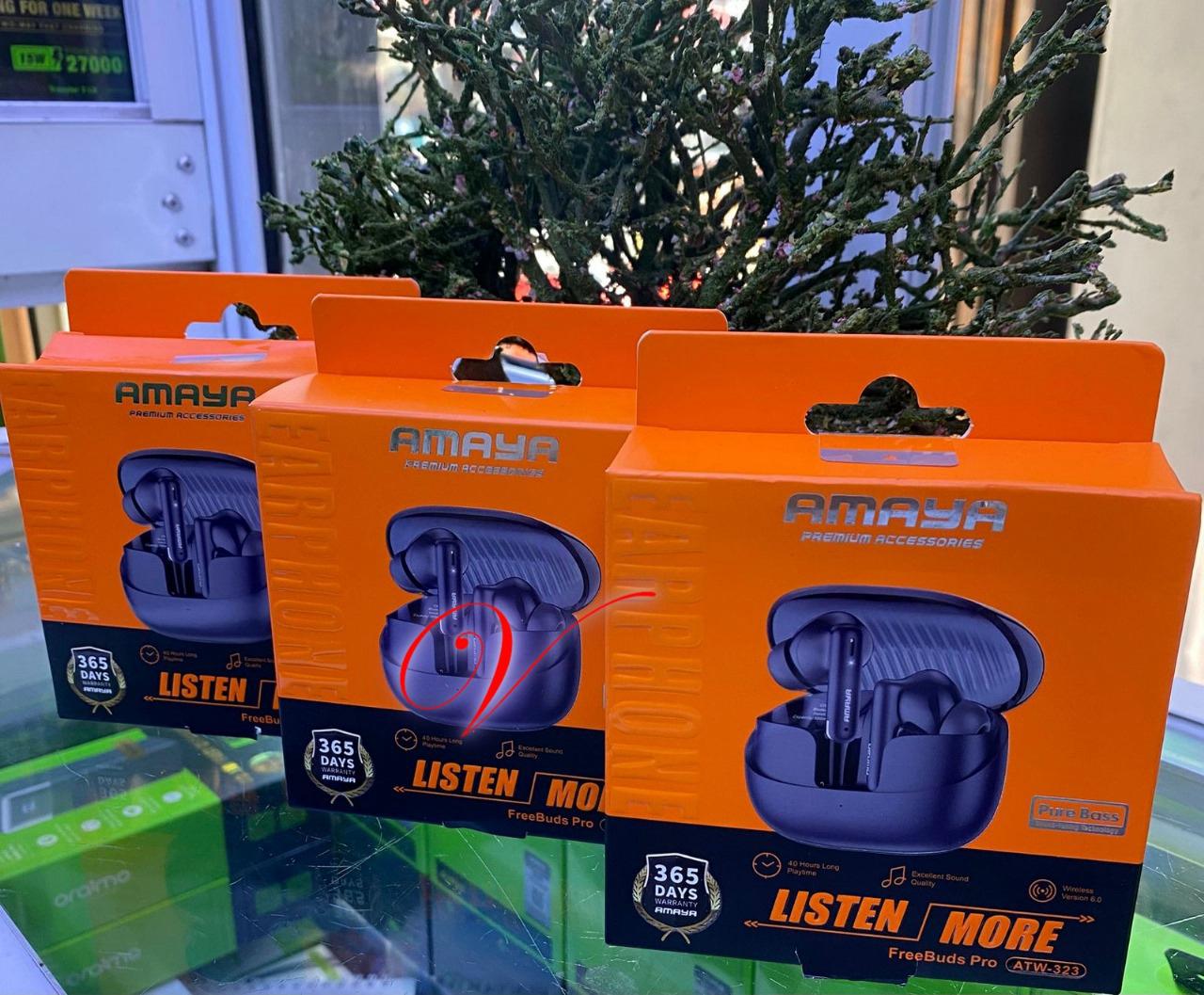 Amaya FreeBuds Pro ATW-323 Wireless Earbuds — Black