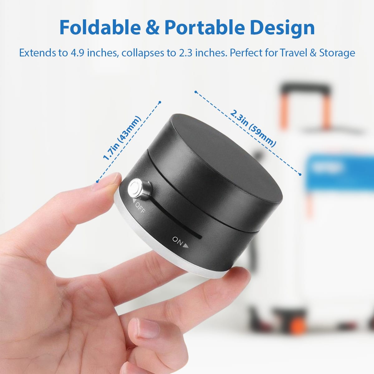 Wisgic™ Magnetic Phone Mount foldable and portable design, 2.3 to 4.9 inches