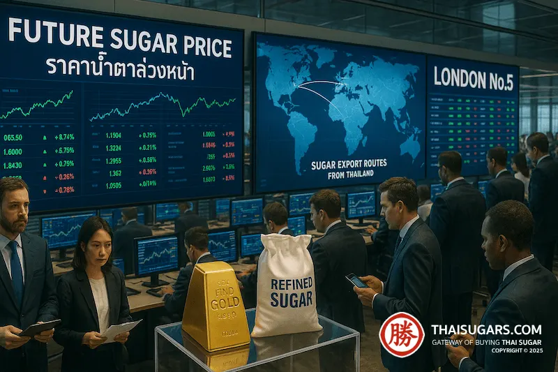 Illustration showing the steps to order Thai sugar