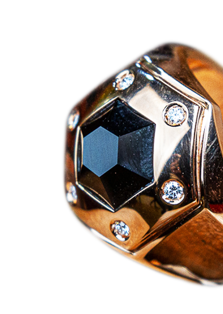Gold Ring material closeUp