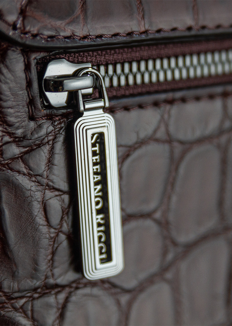 Handmade Crocodile Leather Business Bag by STEFANO RICCI