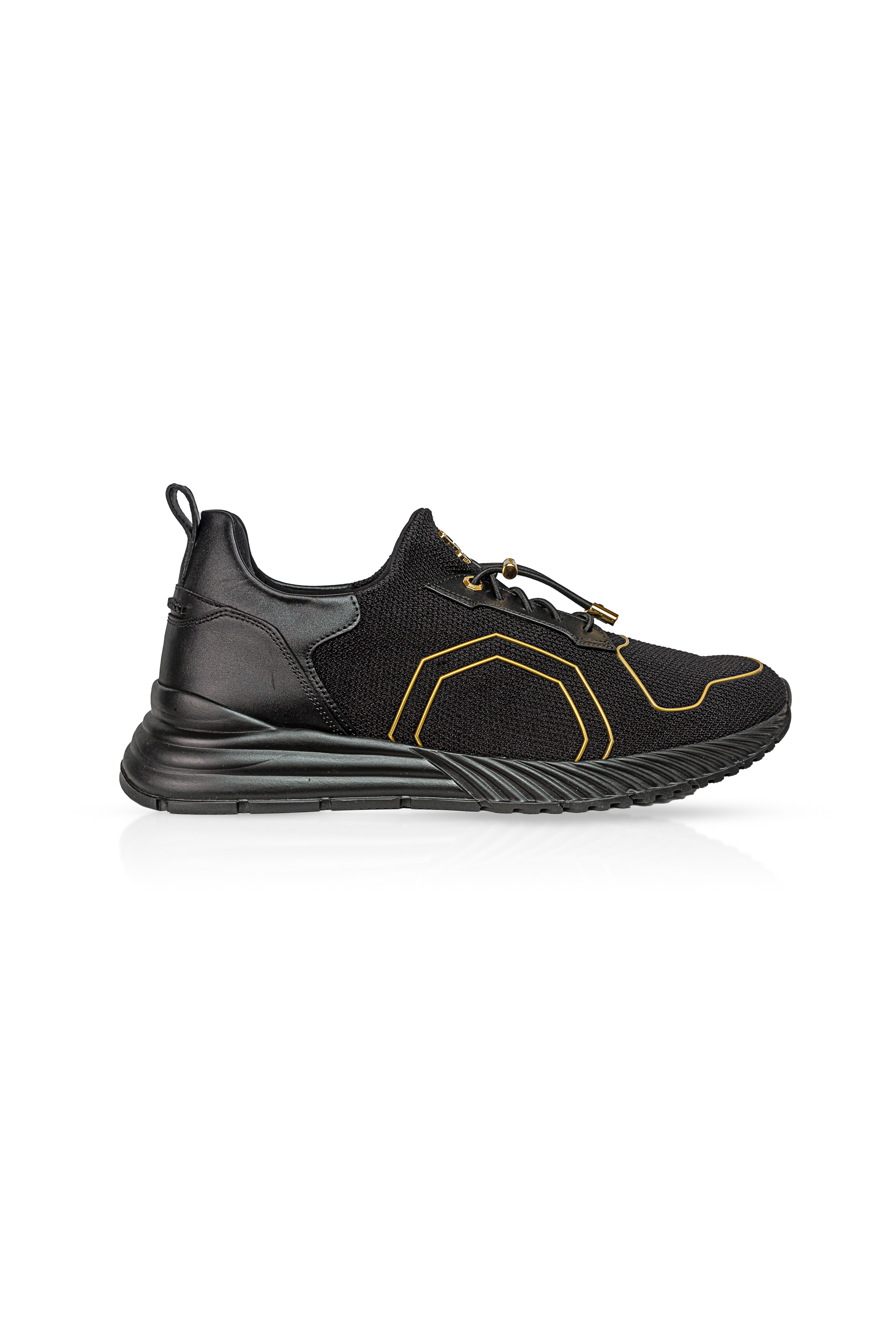 Technical Fabric and Calfskin Leather Sneakers