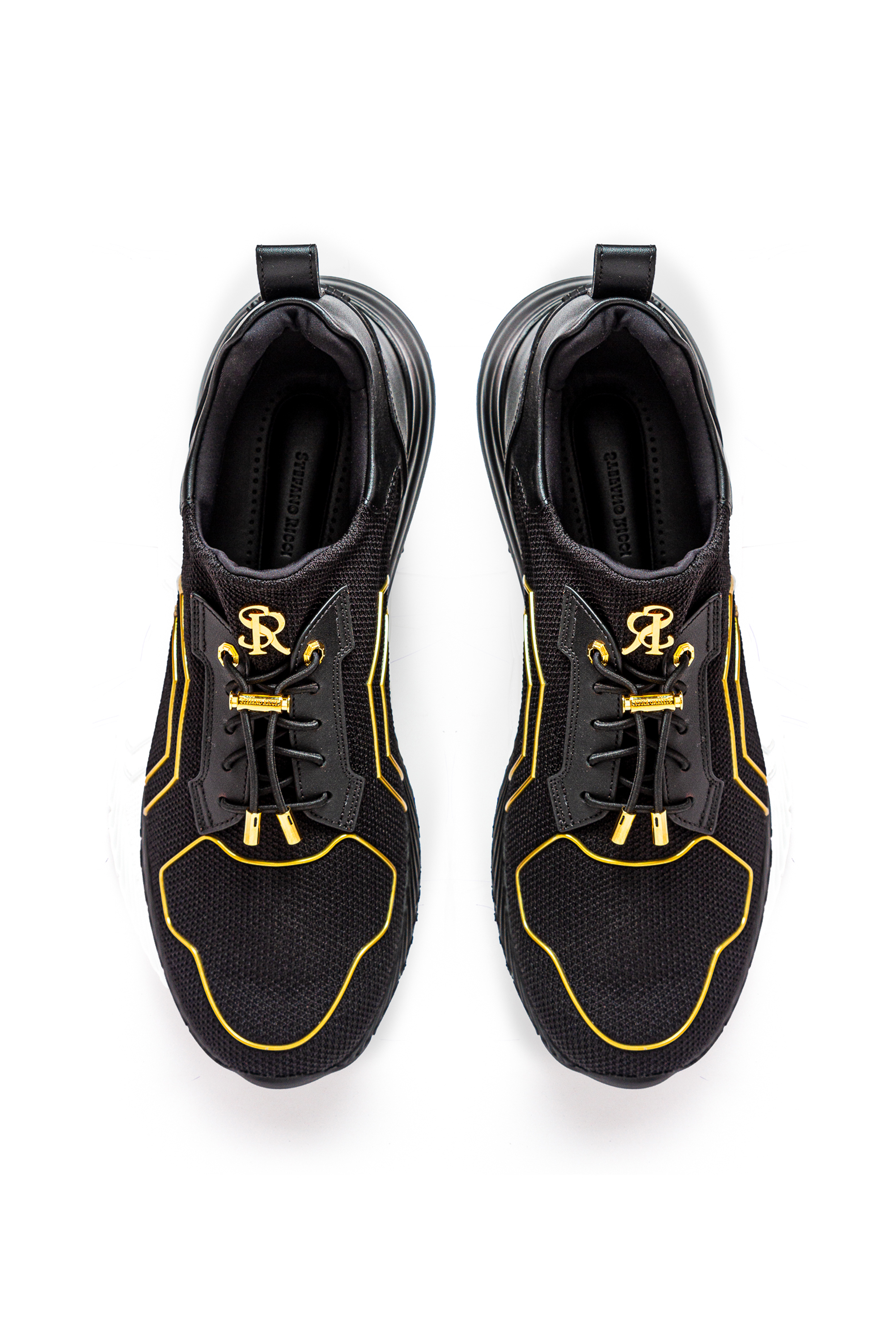 Technical Fabric and Calfskin Leather Sneakers