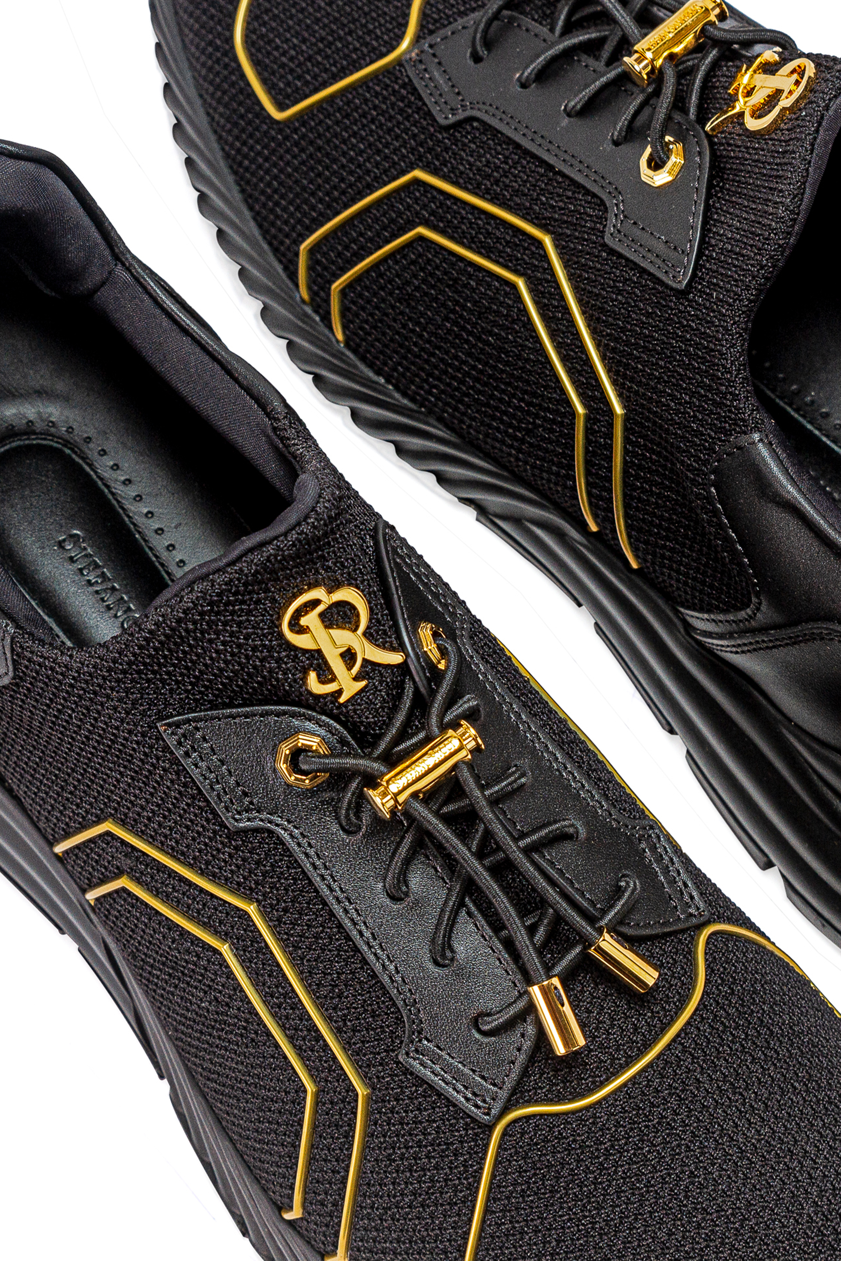 Technical Fabric and Calfskin Leather Sneakers