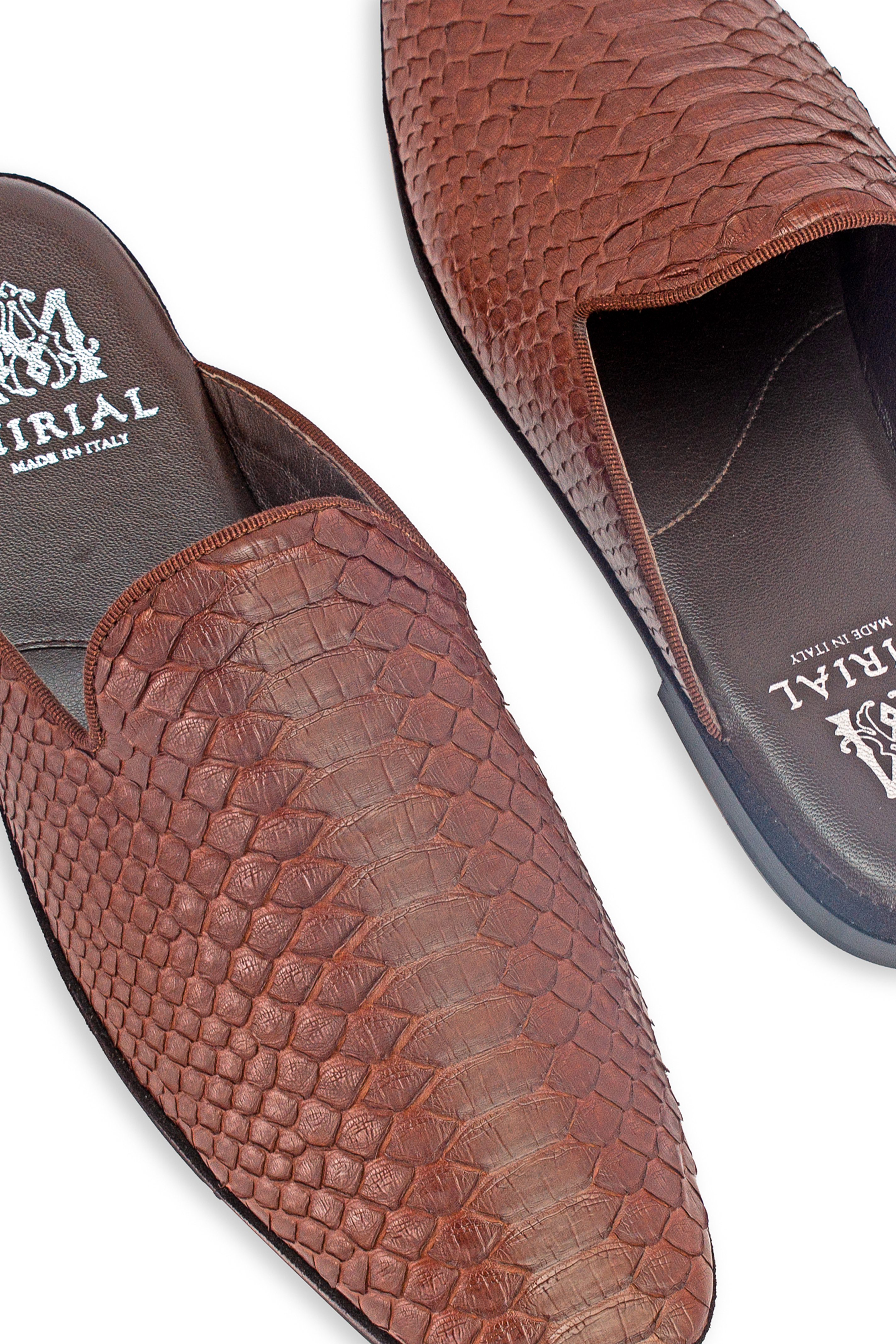Open Python Slipper Brown