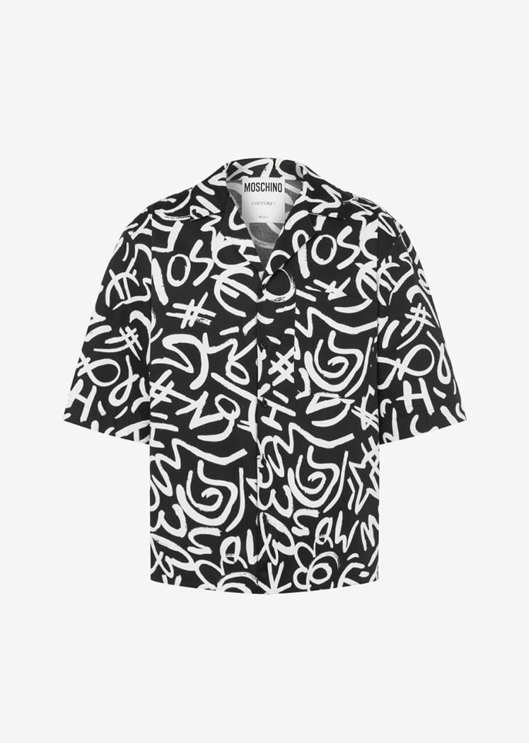 Scribble Print poplin shirt secondary