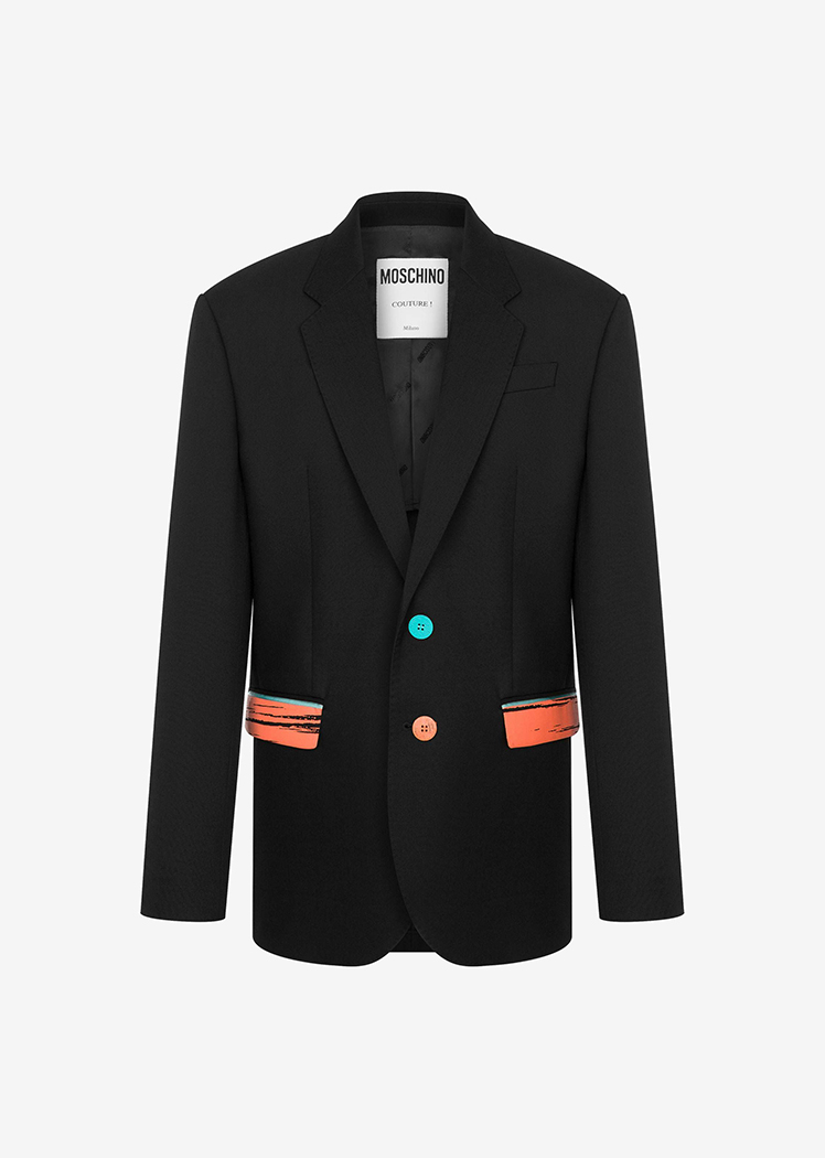 Painted Details wool cloth jacket