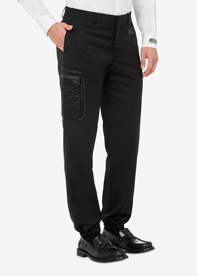 Multipocket Details wool cloth trousers