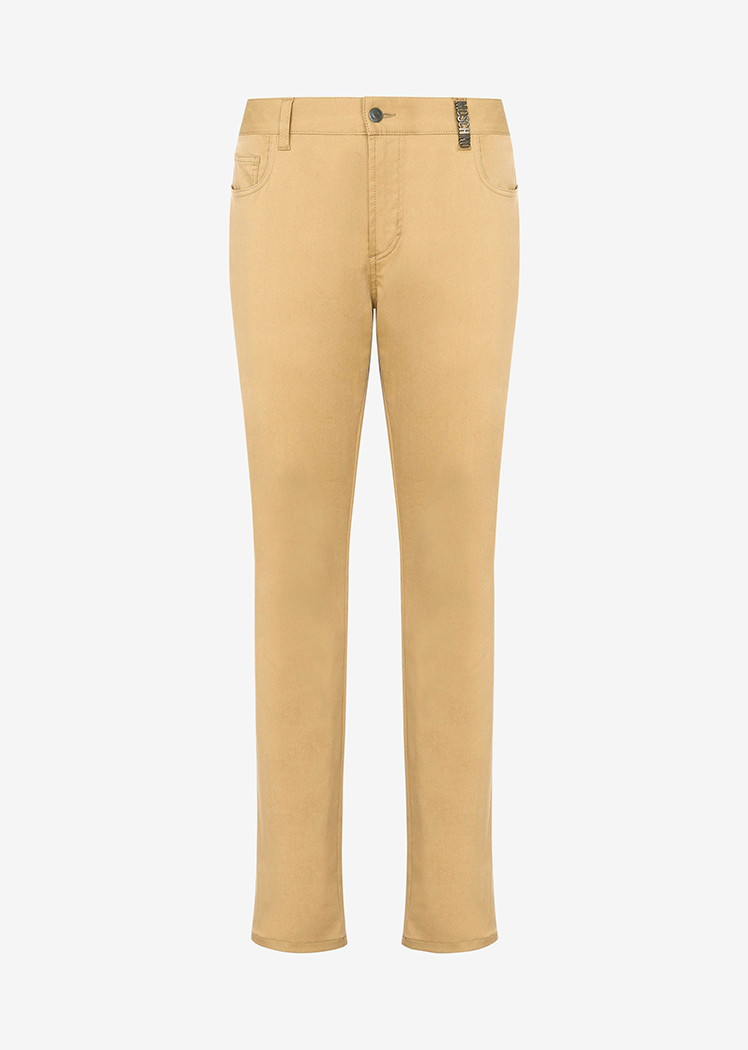 Metal Lettering stretch gabardine trousers