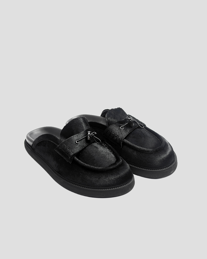 Pony Leather Mules – Luxury Slip-On Footwear