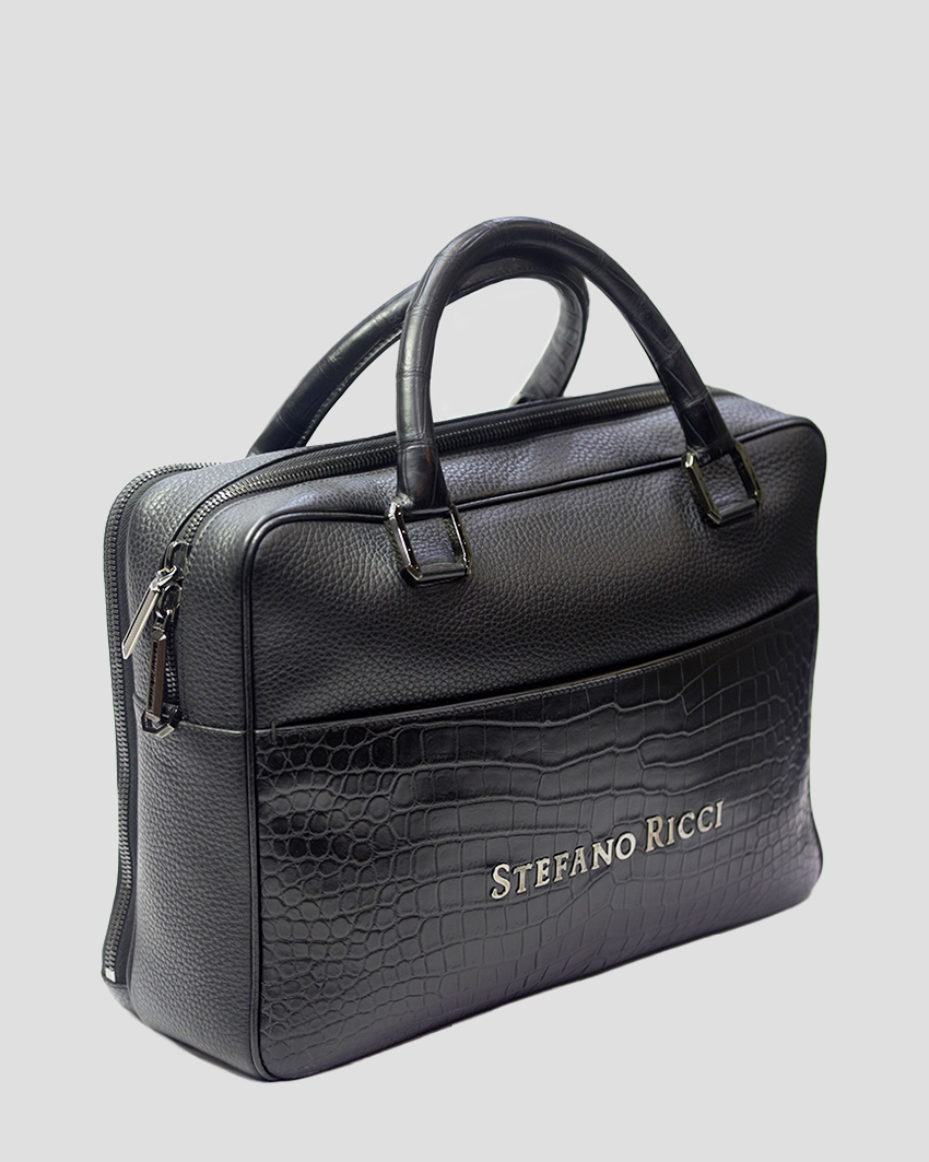 Croc/Kid Leather Bag — Very professional