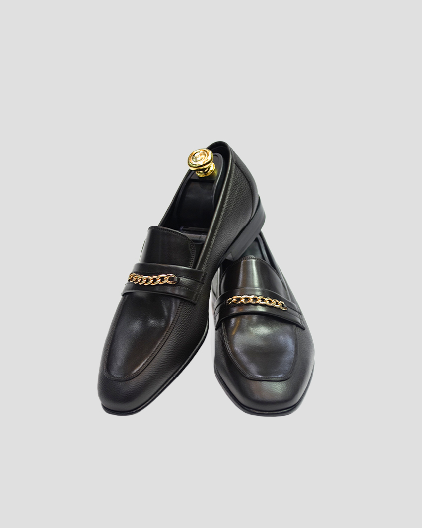 Genuine Calf Leather Shoe with Ornaments – Comfort Guaranteed