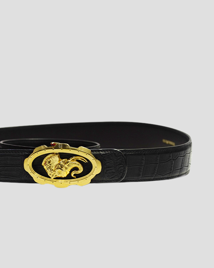 Genuine Crocodile Belt – Elephant Logo