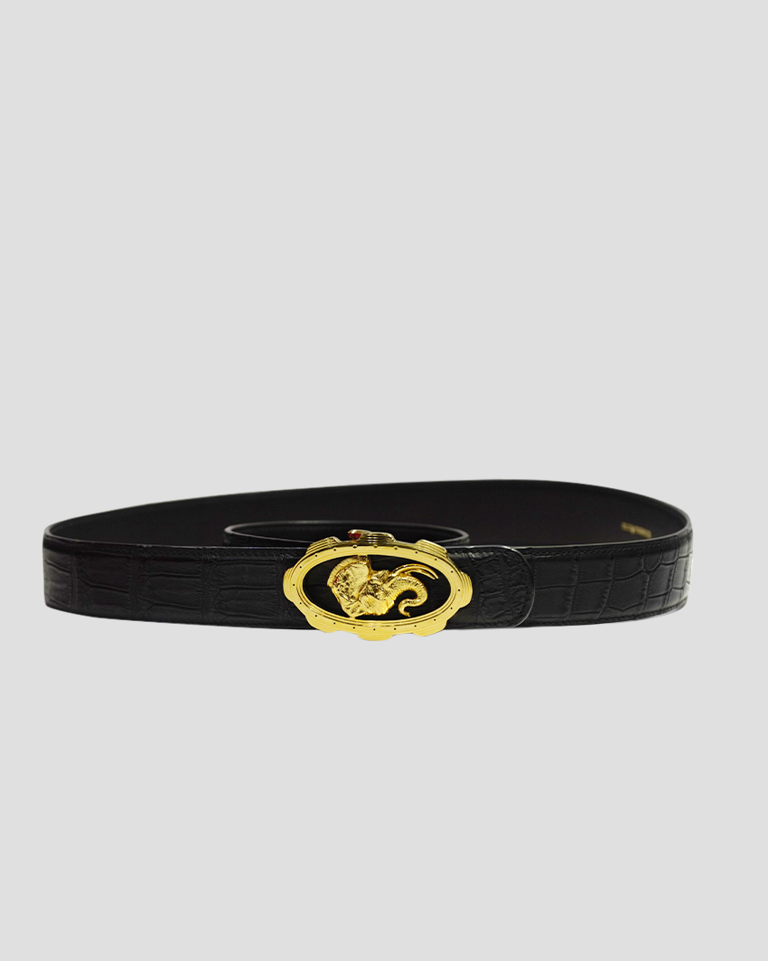 Genuine Crocodile Belt – Elephant Logo