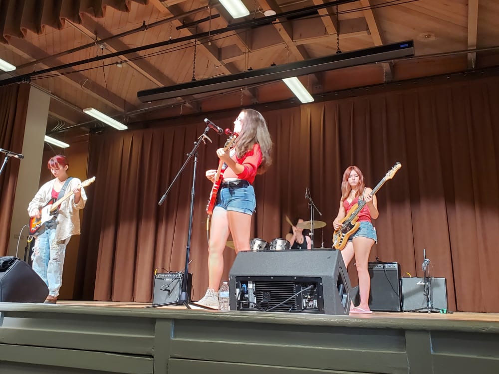 Musicians performing together