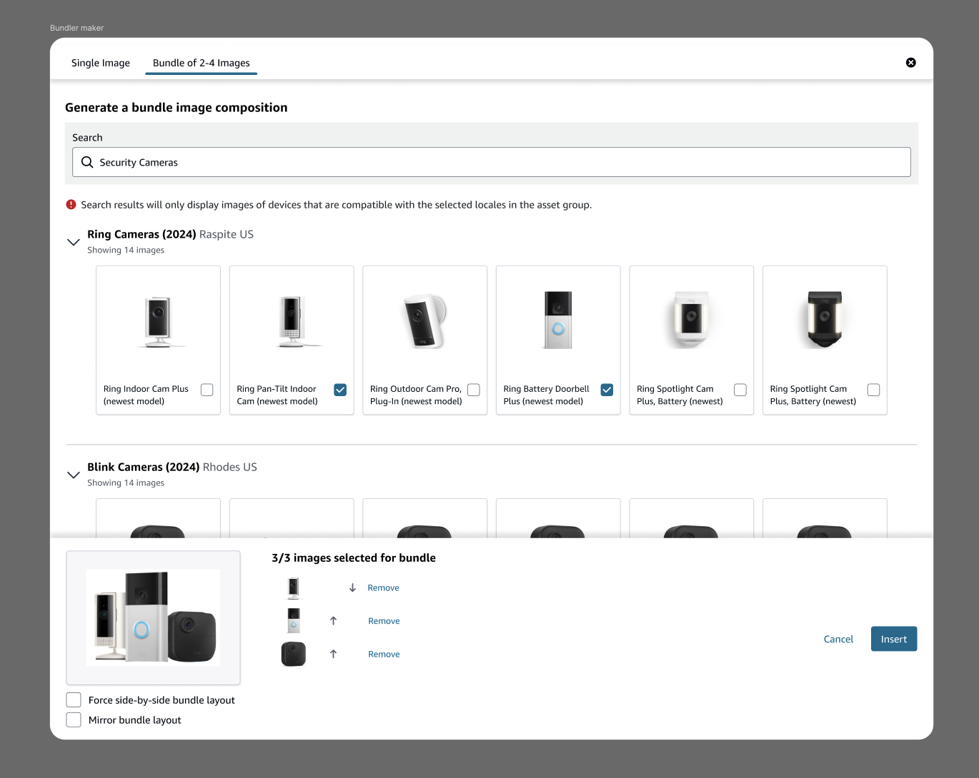 Device compositions assembled automatically. Previously a Photoshop task, now part of the same flow.