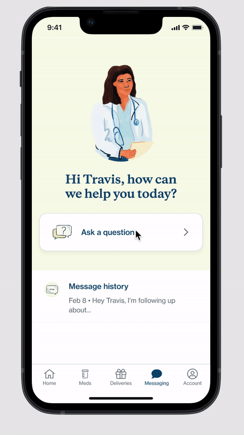 Option 2: multiple medications and questions in a single flow.