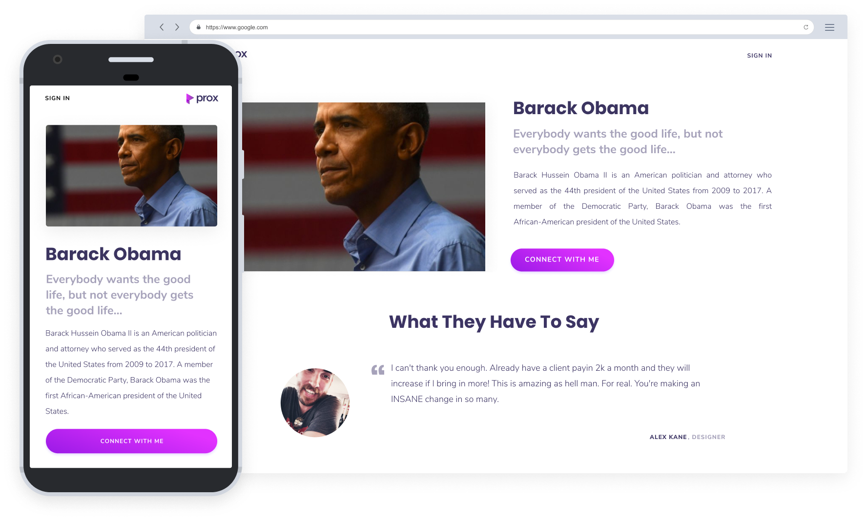 Booking flow on desktop and mobile.