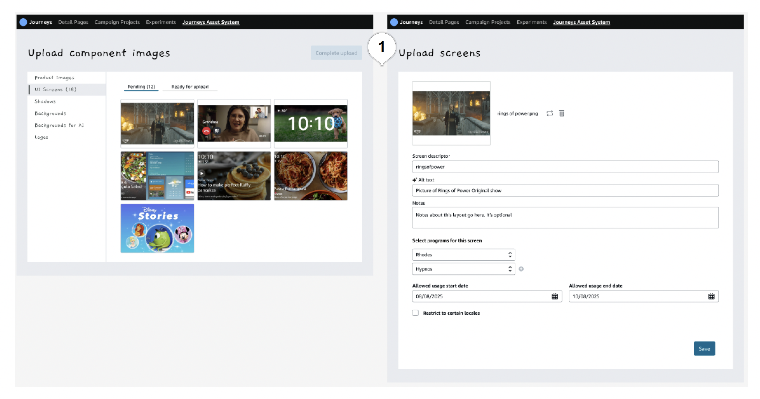Concept for the Admin Tool. The question was simple: how much metadata could AI handle so people didn't have to.