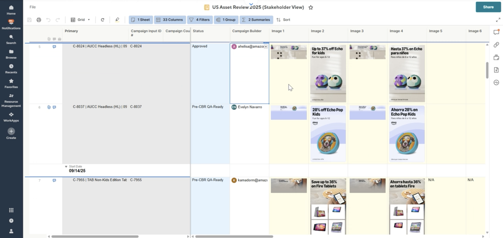 No metadata, no access control, external QA. One person manually curated the library feeding Image Builder.