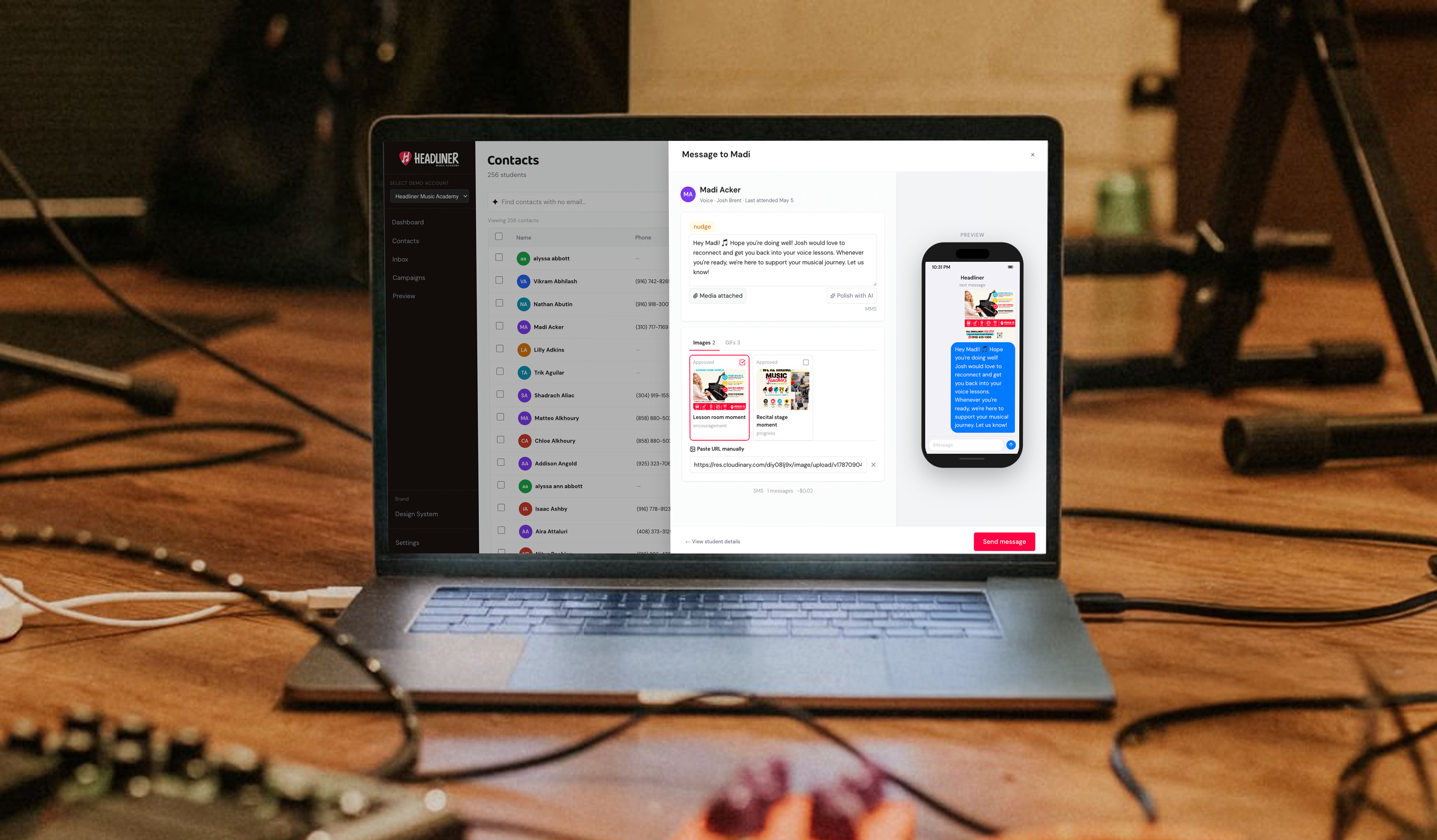 Hey Cohen Interface Mockups