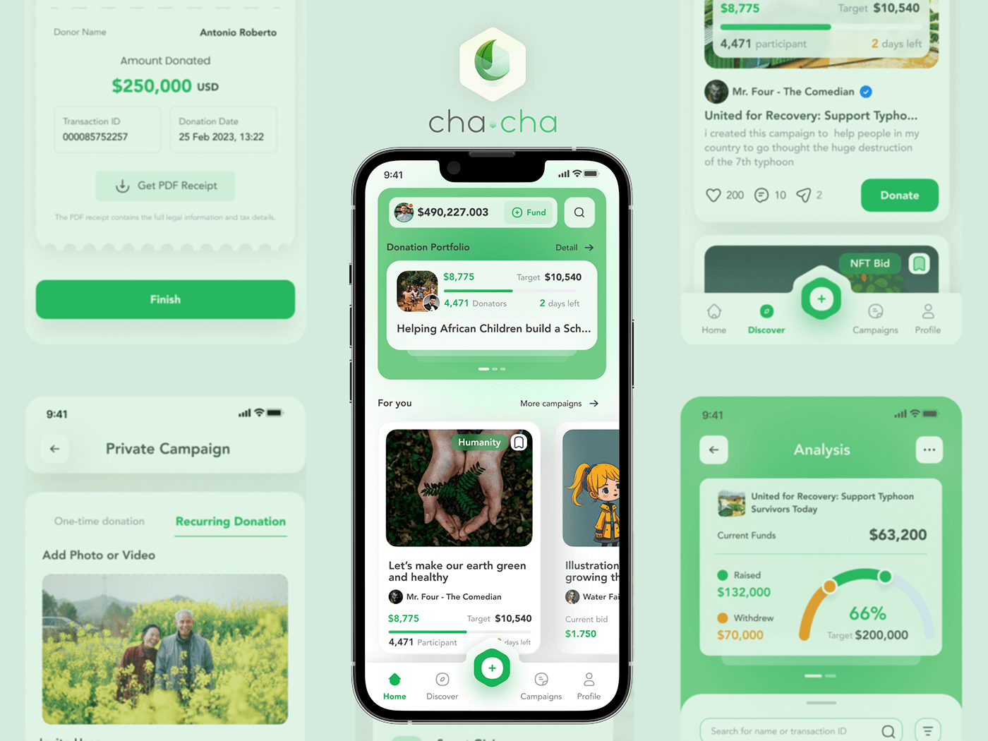 Chacha Charity on-chain mobile App