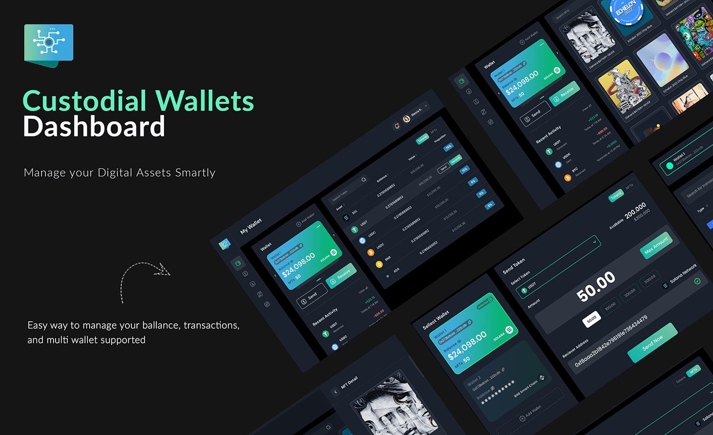 Custodial Wallets Website Dashboard