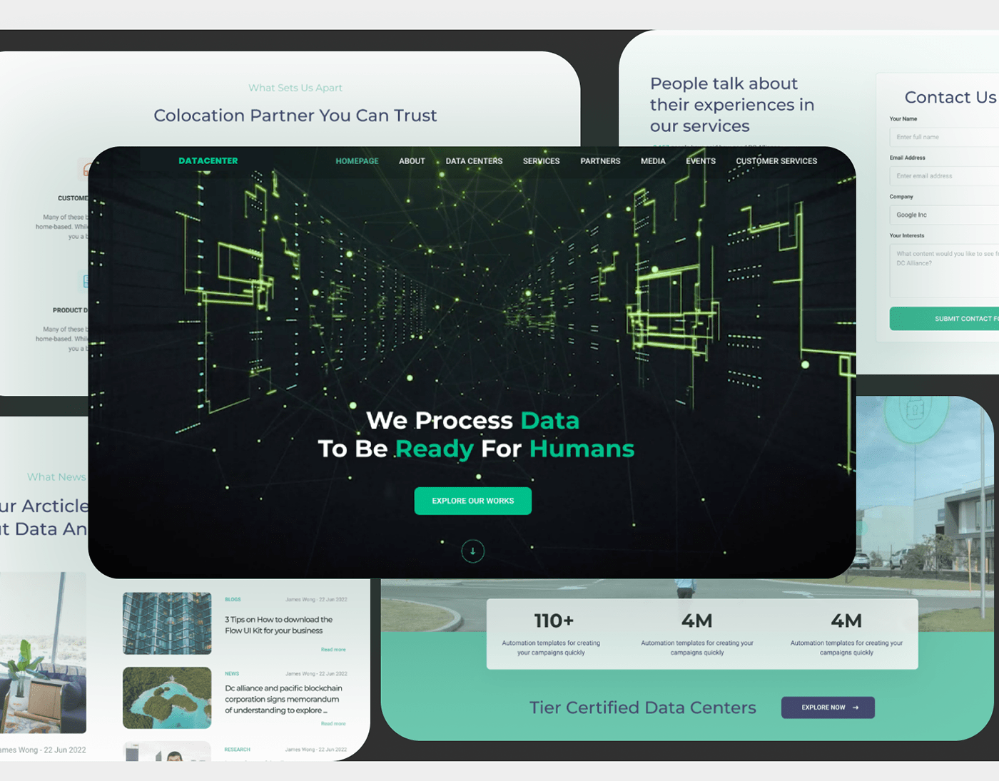 Data Center Landing Page