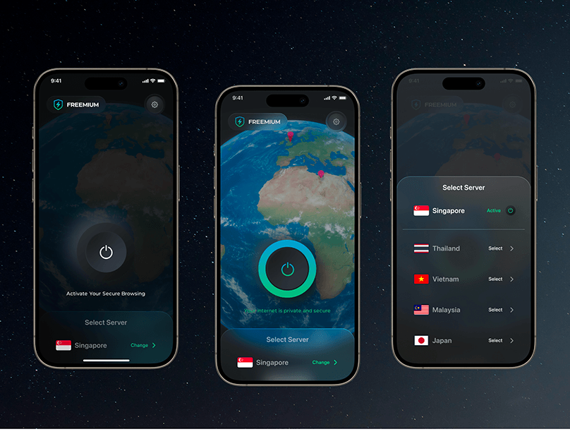 VPN Mobile App concept