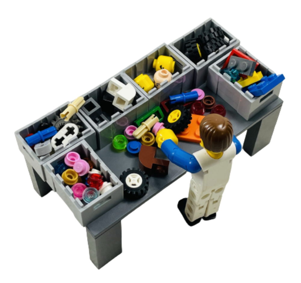 Grobsortierung der LEGO Steine nach Kategorie