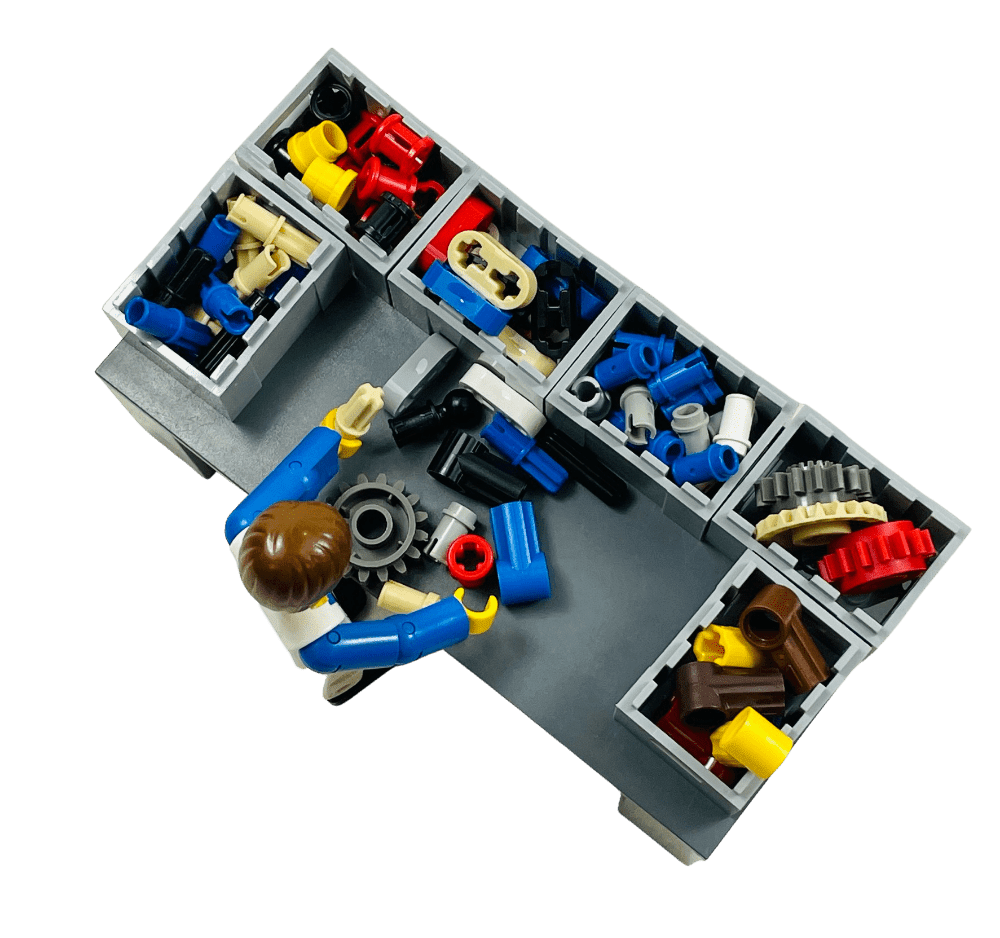 Feinsortierung der LEGO Teile nach Form