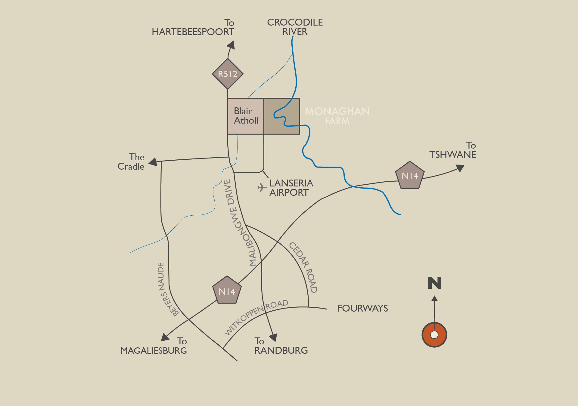 Monaghan Farm direction map