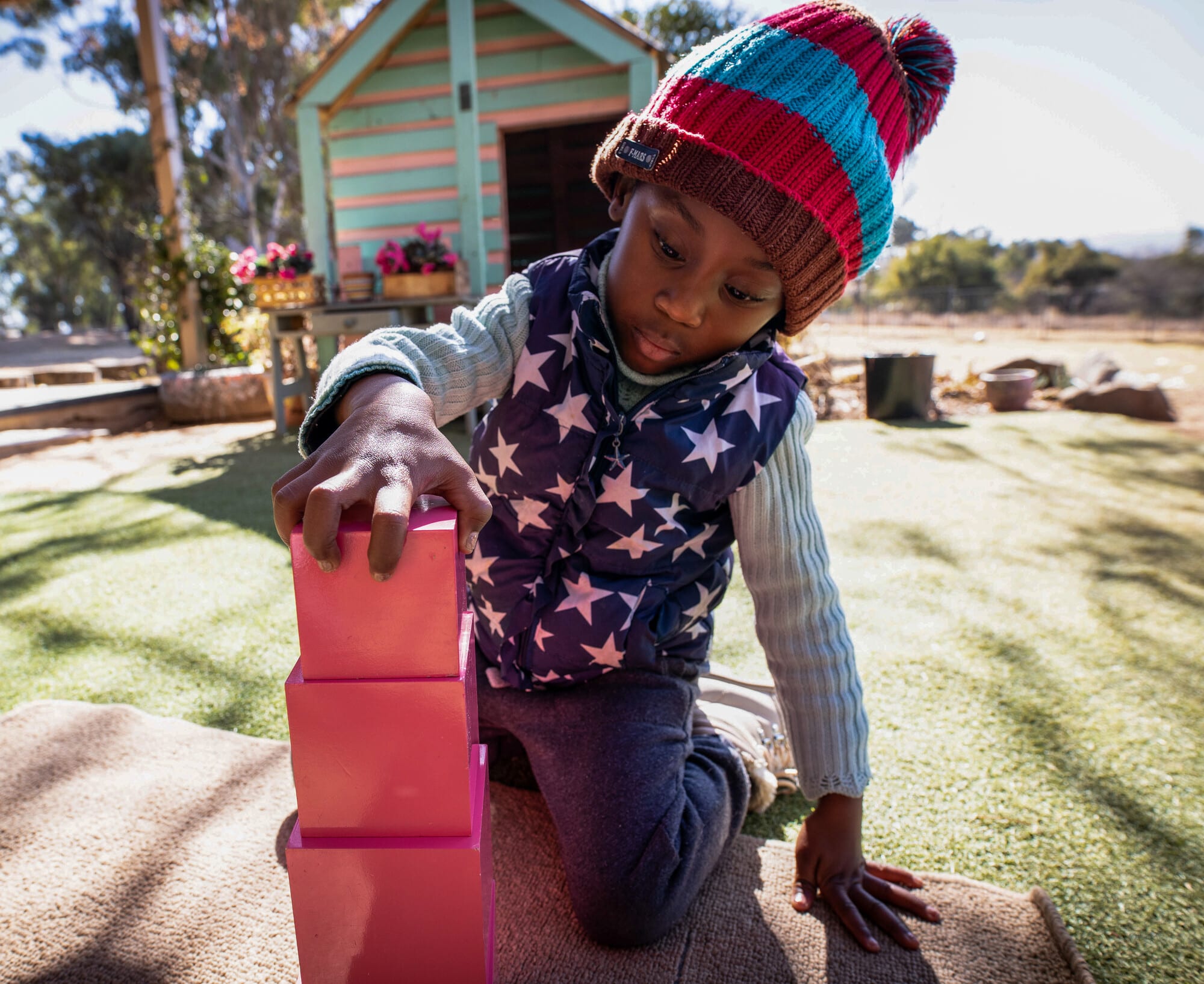 Child at the Montessori School on Monaghan Farm